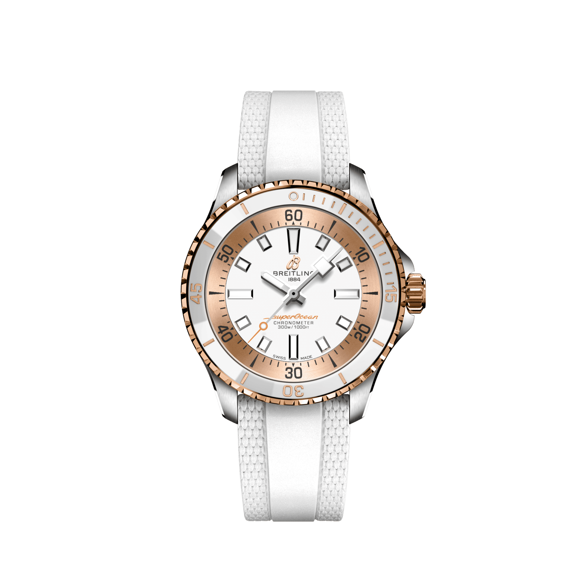 Breitling Superocean Automatic 36, Stainless steel and 18k Red