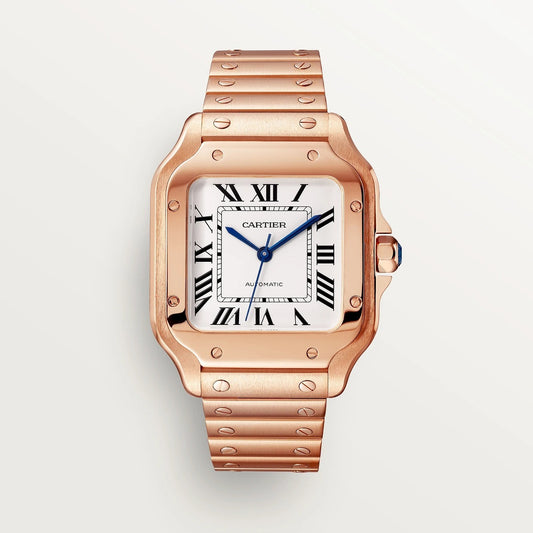 Unworn Cartier Santos de Cartier, 18k Rose Gold, 35.1mm, Ref# WGSA0031