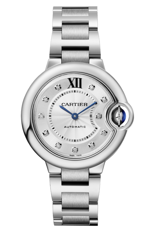 Unworn Cartier Ballon Bleu de Cartier, Stainless Steel and Diamonds, 28mm, Ref# W4BB0029