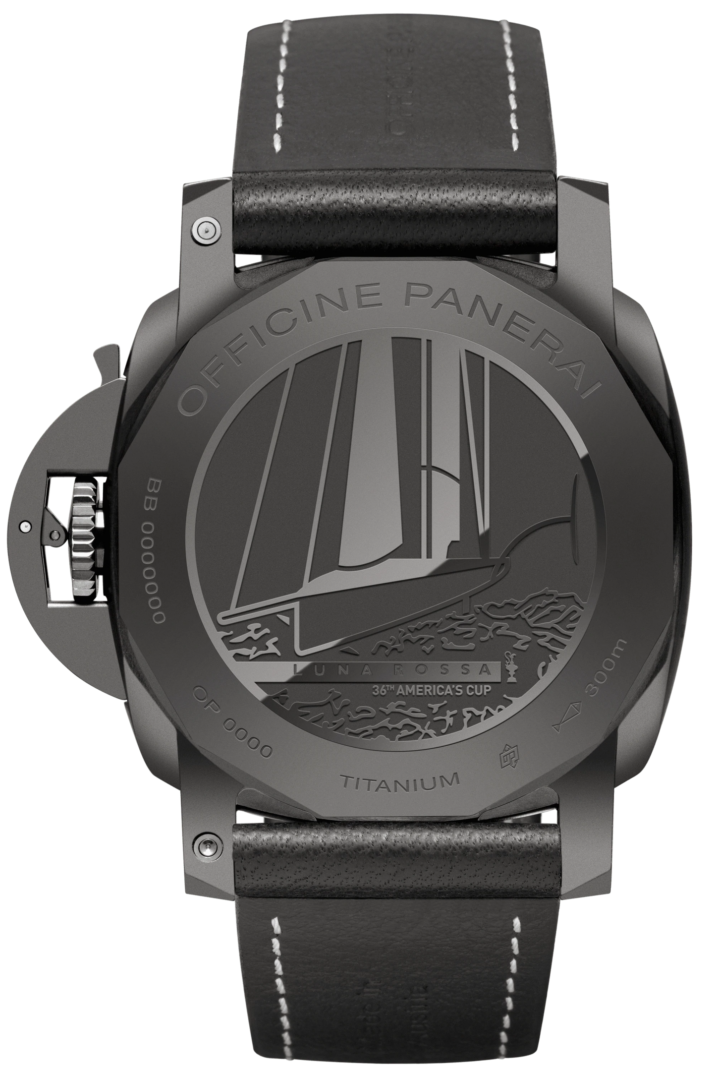 Panerai Luminor Luna Rossa GMT - 44mm, Ref# PAM01036, Back