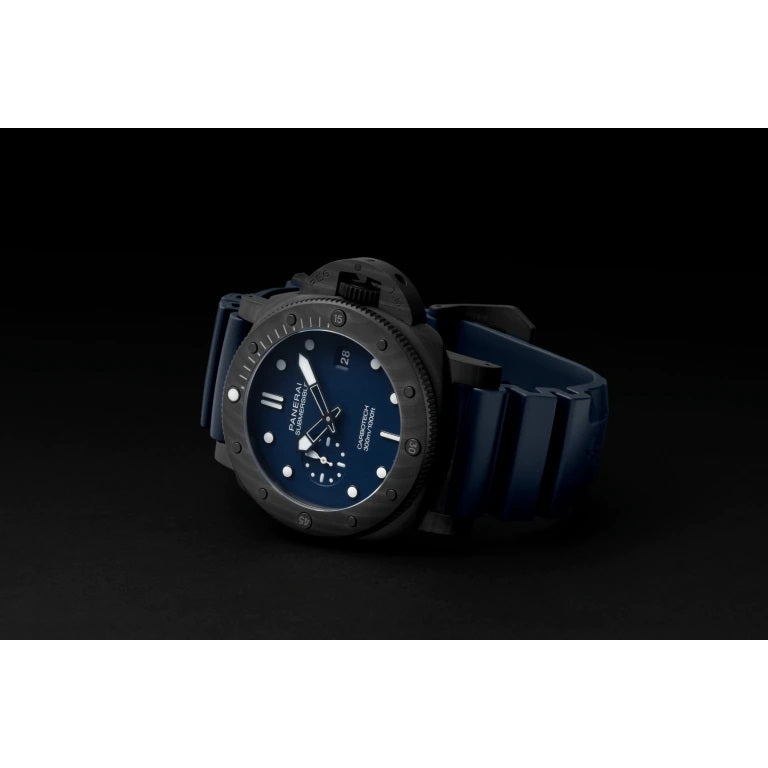 Side Panerai Submersible QuarantaQuattro Carbotech™ Blu Abisso Ref# PAM01232