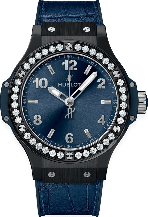 Hublot Big Bang, Ceramic Blue Diamonds, 38mm, Ref# 361.CM.7170.LR.1204, Dial