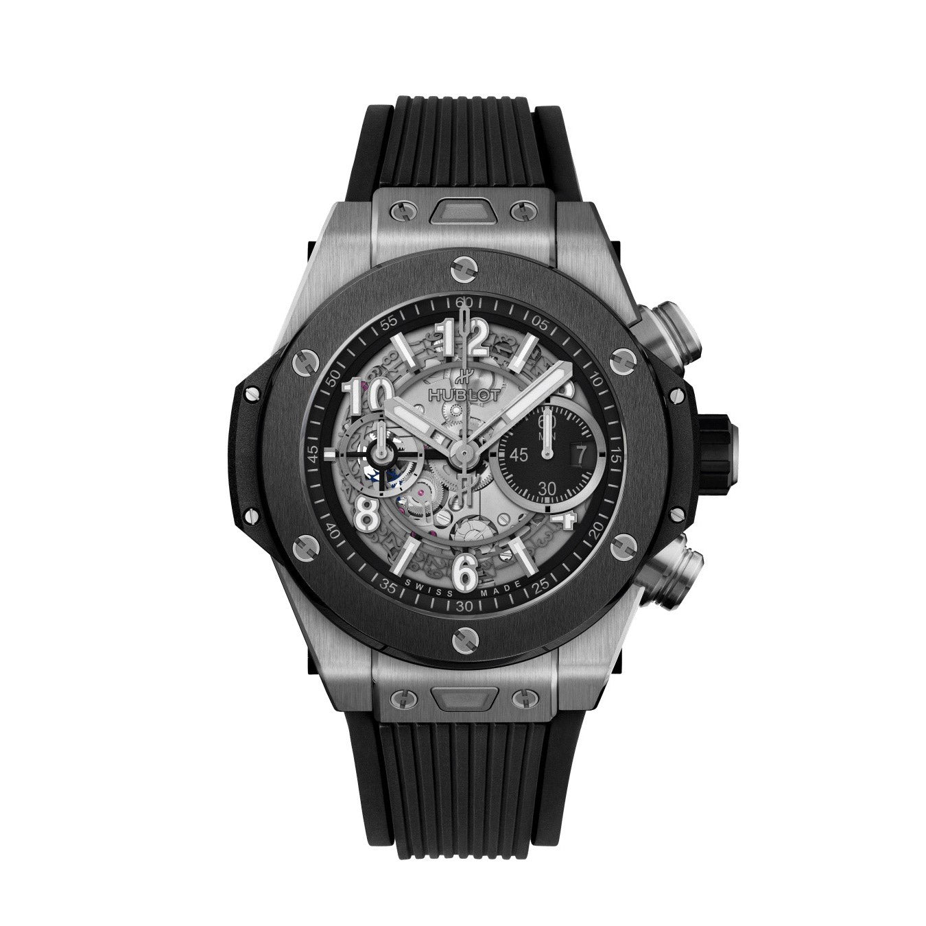 Guvernør Shinkan Stolt Hublot Big Bang Unico Titanium Ceramic 44mm, Ref# 421.NM.1170.RX –  Affordable Swiss Watches Inc.