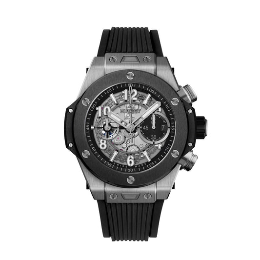 Hublot Big Bang Unico Titanium Ceramic 44mm, Titanium and Black Ceramic, Ref# 421.NM.1170.RX, Unworn 2025