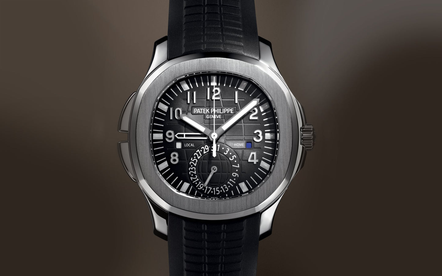 Patek Philippe Aquanaut Travel Time, Stainless Steel, 40,8mm, Ref# 5164A-001, Main view 1