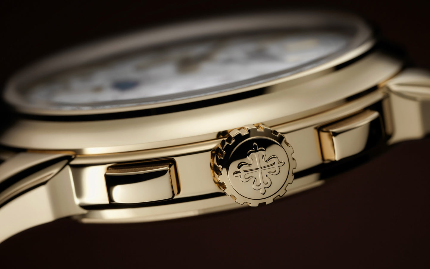 Patek Philippe Grand Complication, 18k Yellow Gold, 41mm, Ref# 5270J-001, Crown and buttons