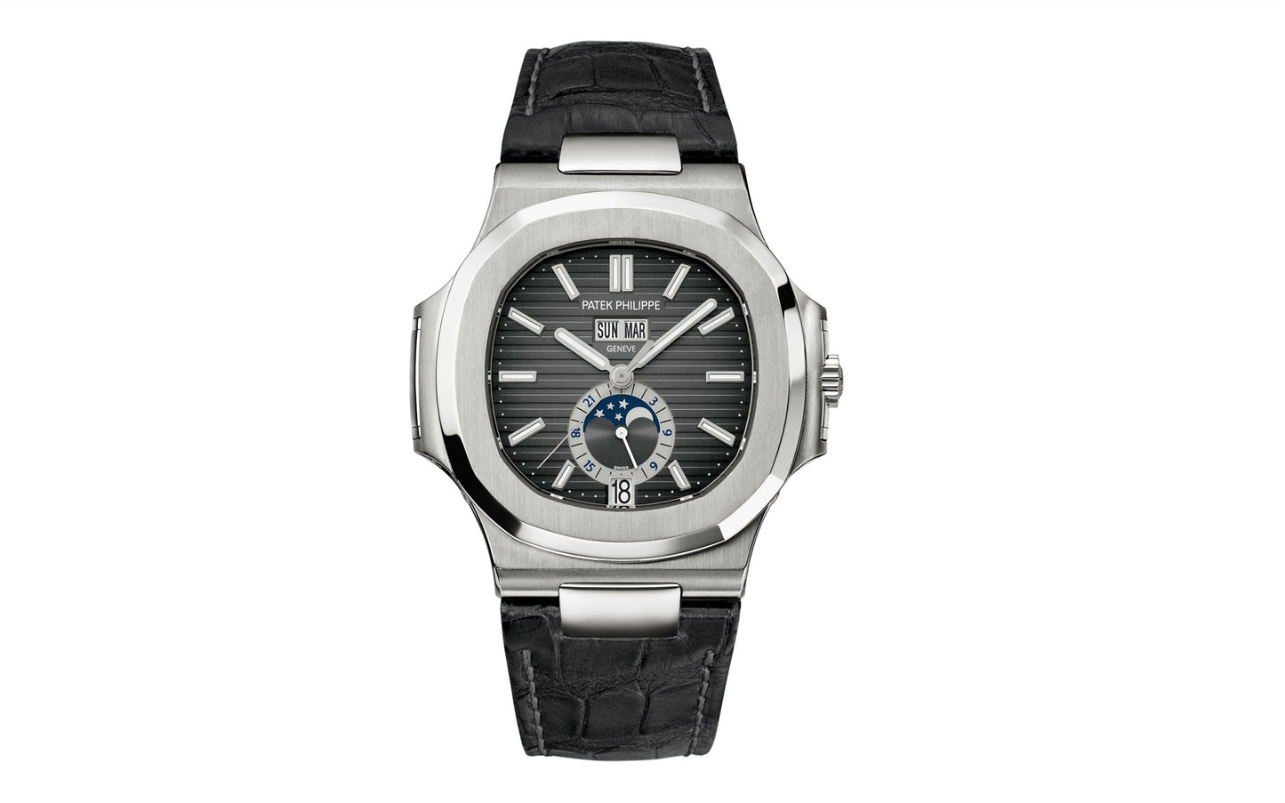 Patek Philippe Nautilus Annual Calendar, Moon Phases Watch, Stainless Steel, 40,5 mm, Ref# 5726A-001, 1