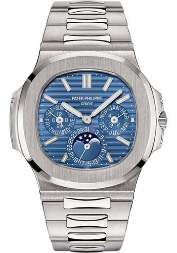 Patek Philippe Nautilus Perpetual Calendar Watch, 18k White Gold
