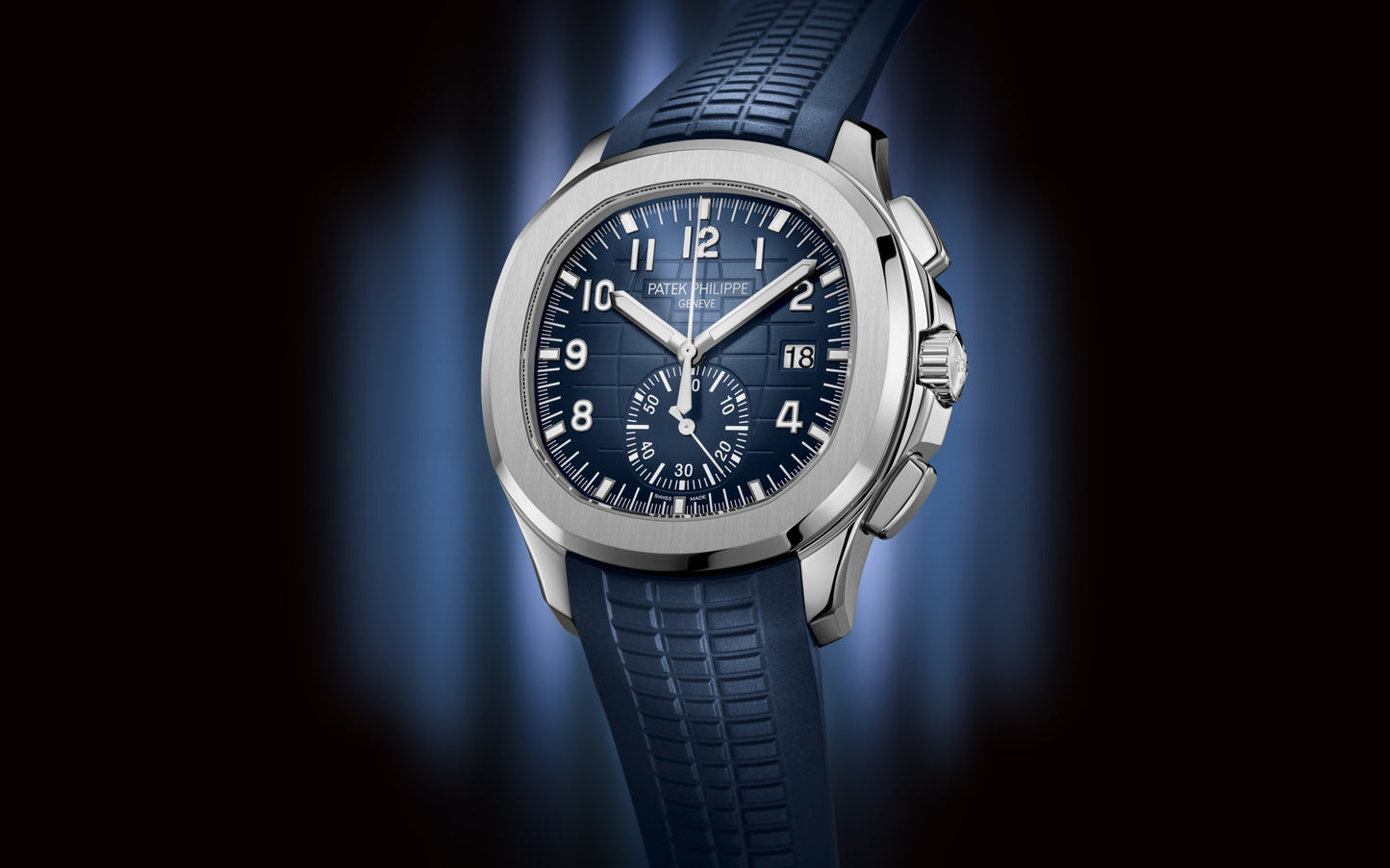 Patek Philippe Aquanaut Chronograph, 18k White Gold, 42,2mm, Ref# 5968G-001, Main view 1