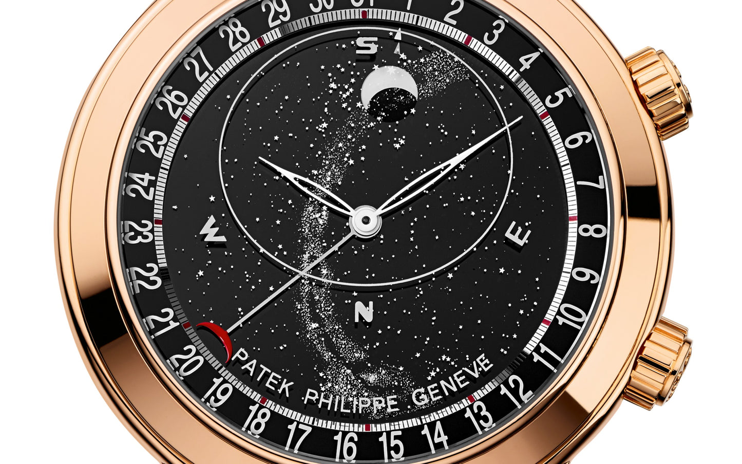 Patek Philippe Grand Complication, 18k Rose Gold, 44mm, Astronomical, Ref# 6102R-001, Dial