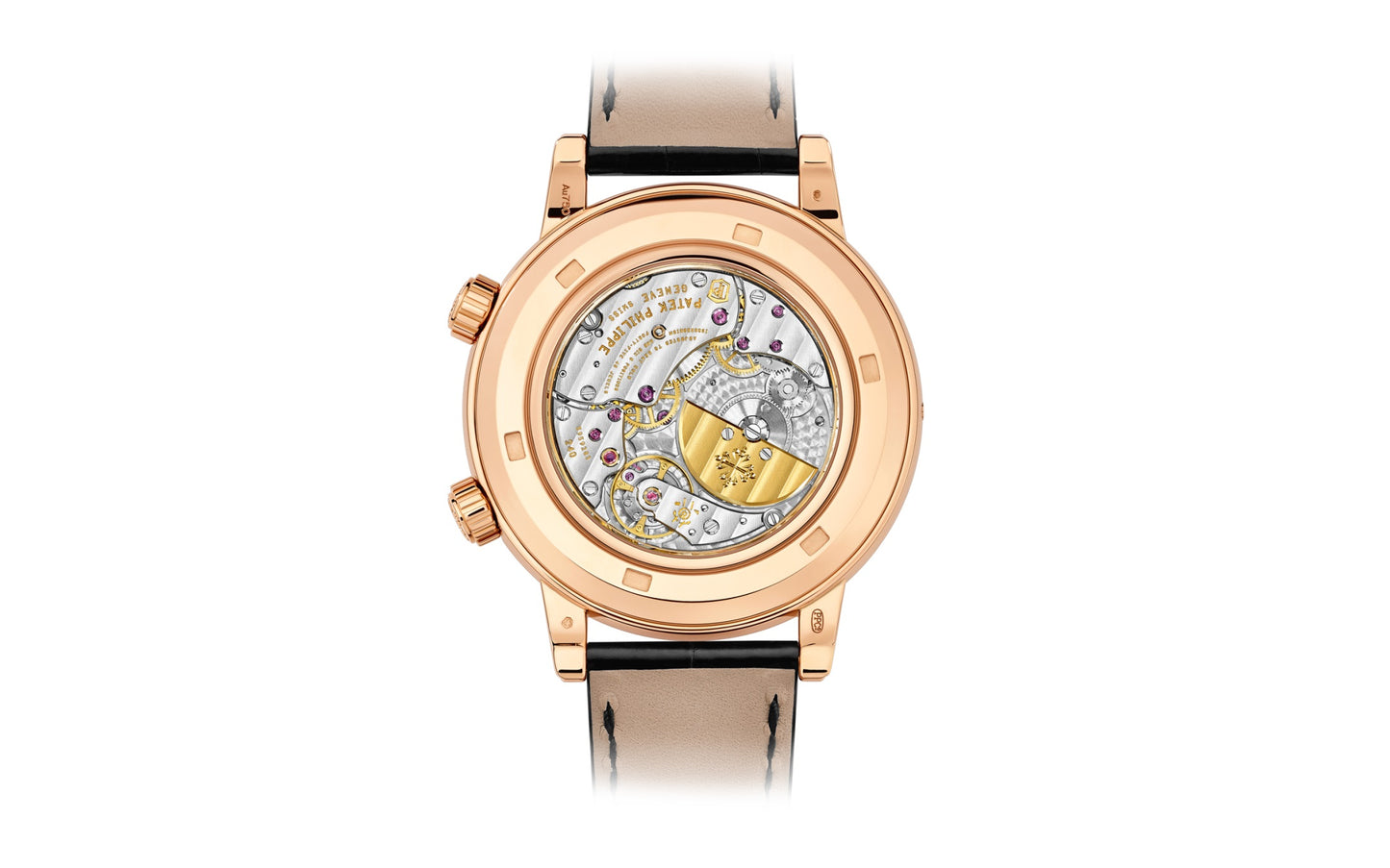Patek Philippe Grand Complication, 18k Rose Gold set with baguette diamonds, 44mm, Astronomical, Ref# 6104R-001, Back