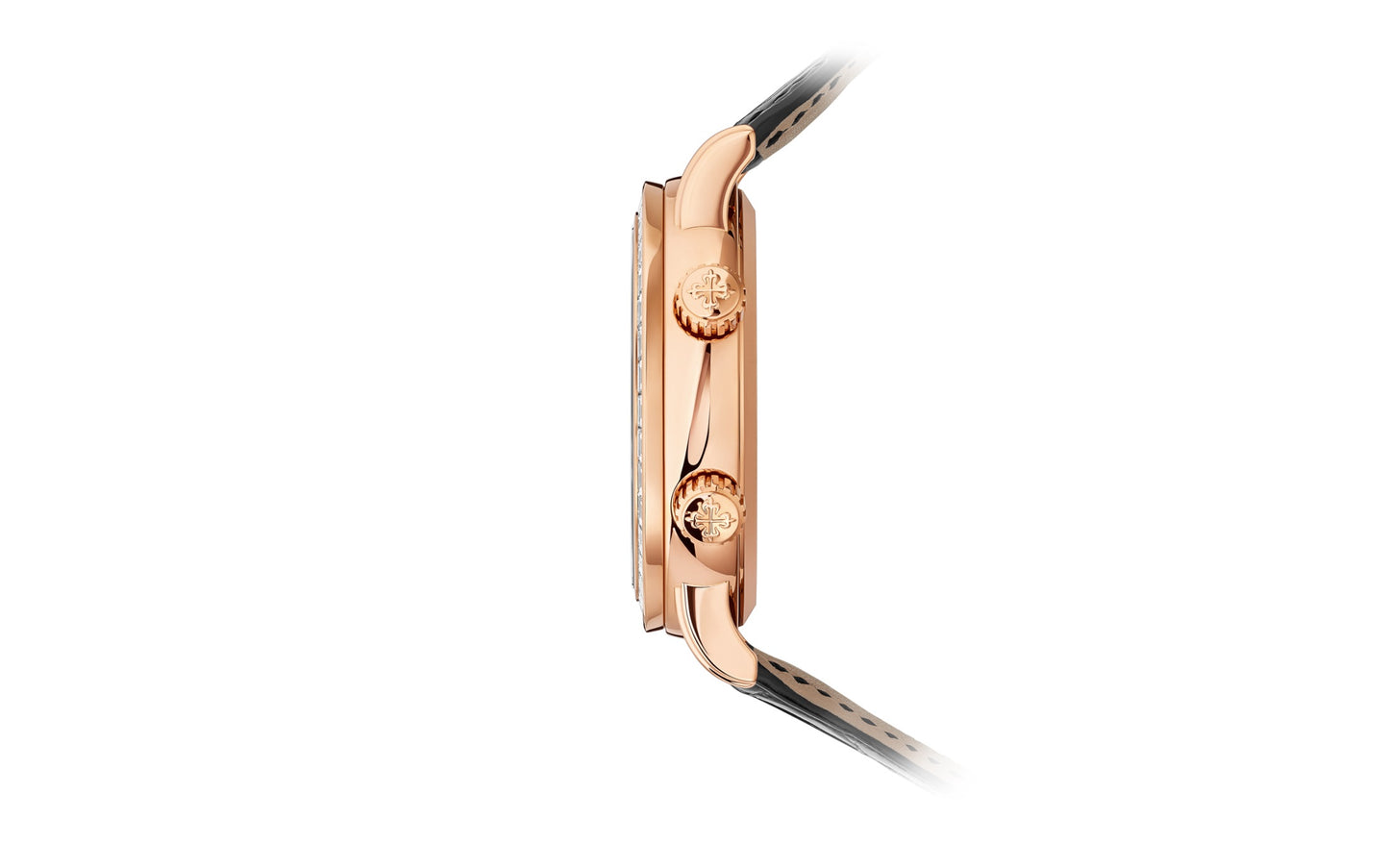 Patek Philippe Grand Complication, 18k Rose Gold set with baguette diamonds, 44mm, Astronomical, Ref# 6104R-001, Right