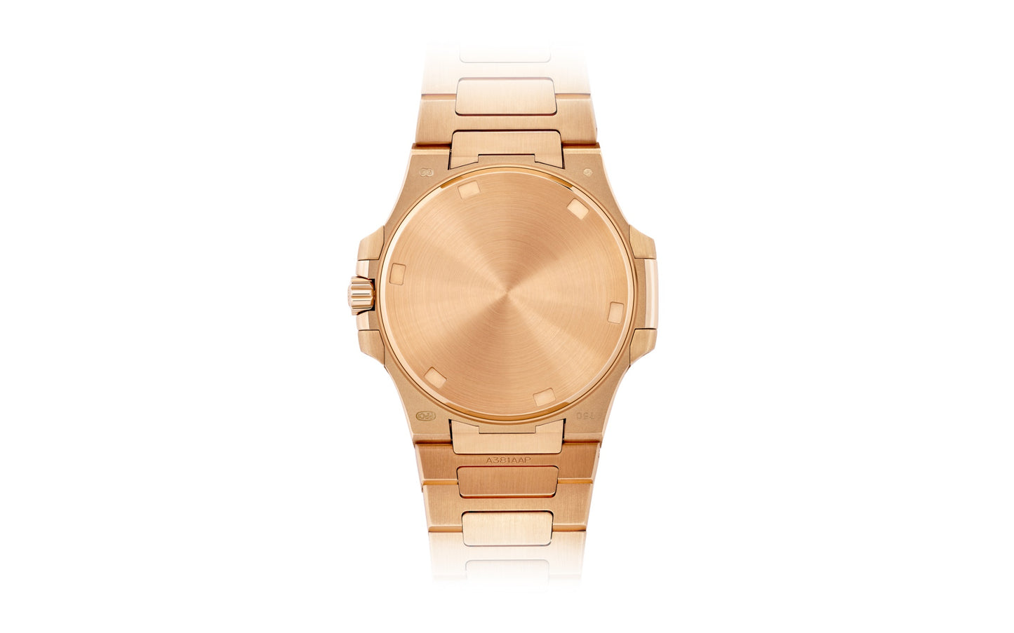 Patek Philippe Nautilus Quartz Diamond Ladies Watch, 18k Rose Gold, 32mm, Ref# 7010/1R-011, Back