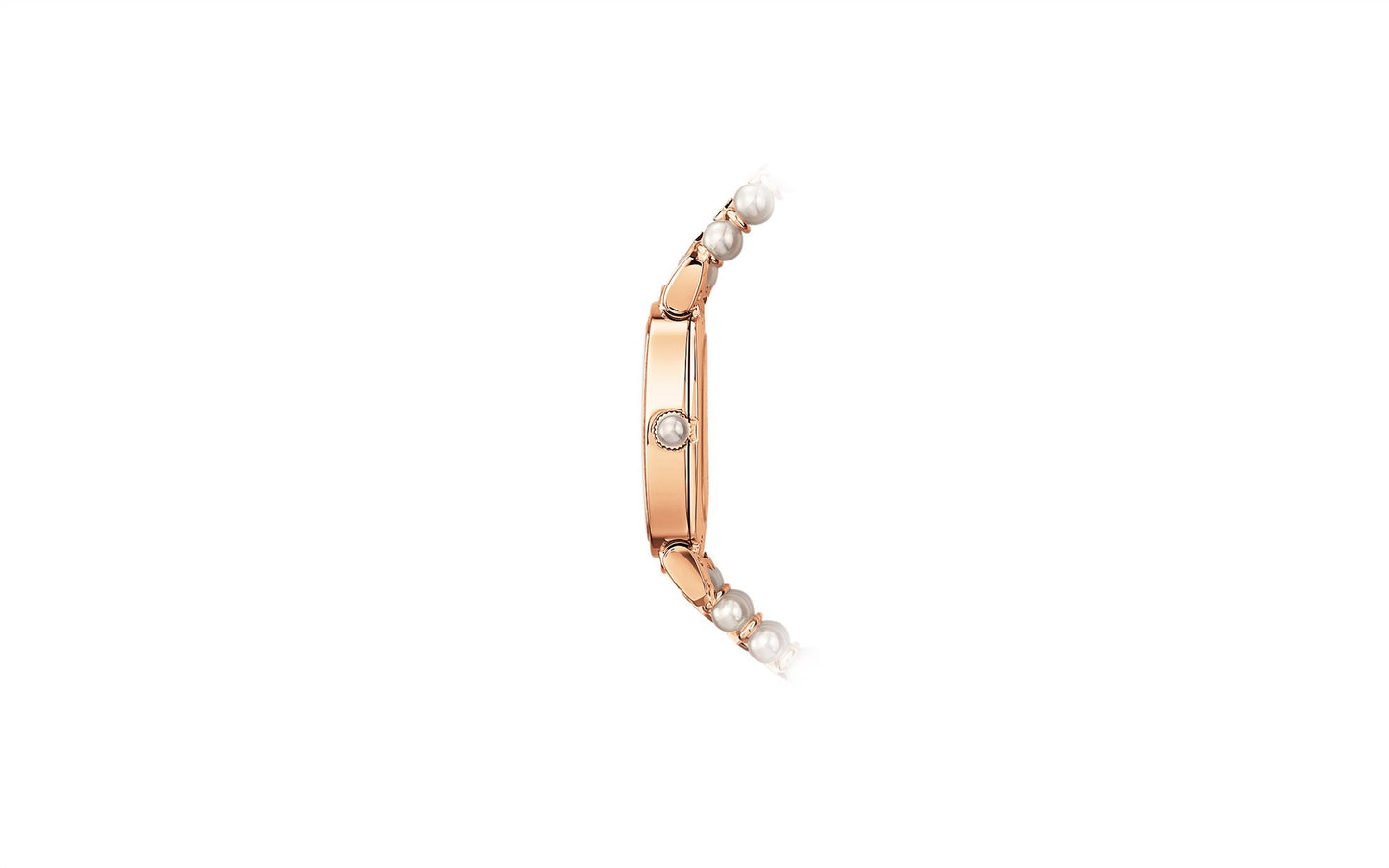 Patek Philippe Ladies Gondolo Haute Joaillerie, 18kt Rose Gold set with diamonds and Akoya pearls, 31 × 34.8mm, Ref# 7042/100R-010, Right