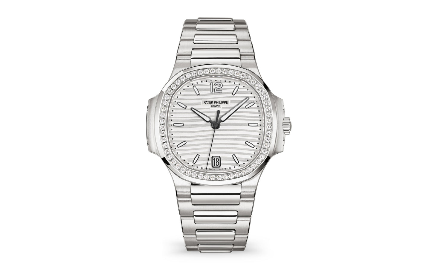 Patek Philippe Nautilus Ladies Automatic Watch, Stainless Steel and Diamonds, 35,2mm, Ref# 71181200A-010, 1