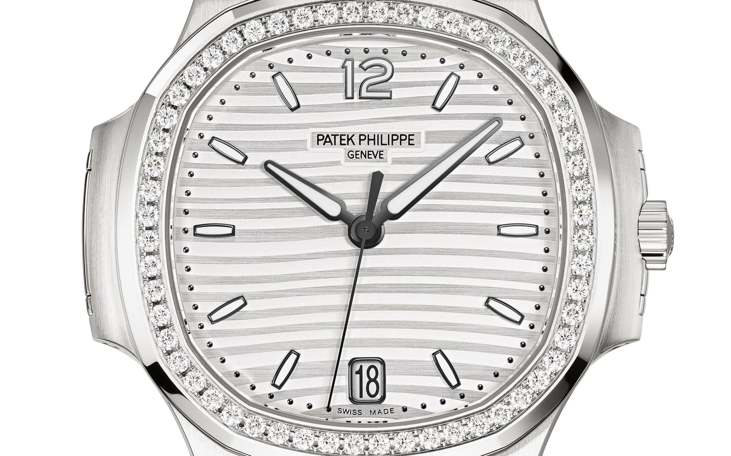 Patek Philippe Nautilus Ladies Automatic Watch, Stainless Steel and Diamonds, 35,2mm, Ref# 71181200A-010, Dial