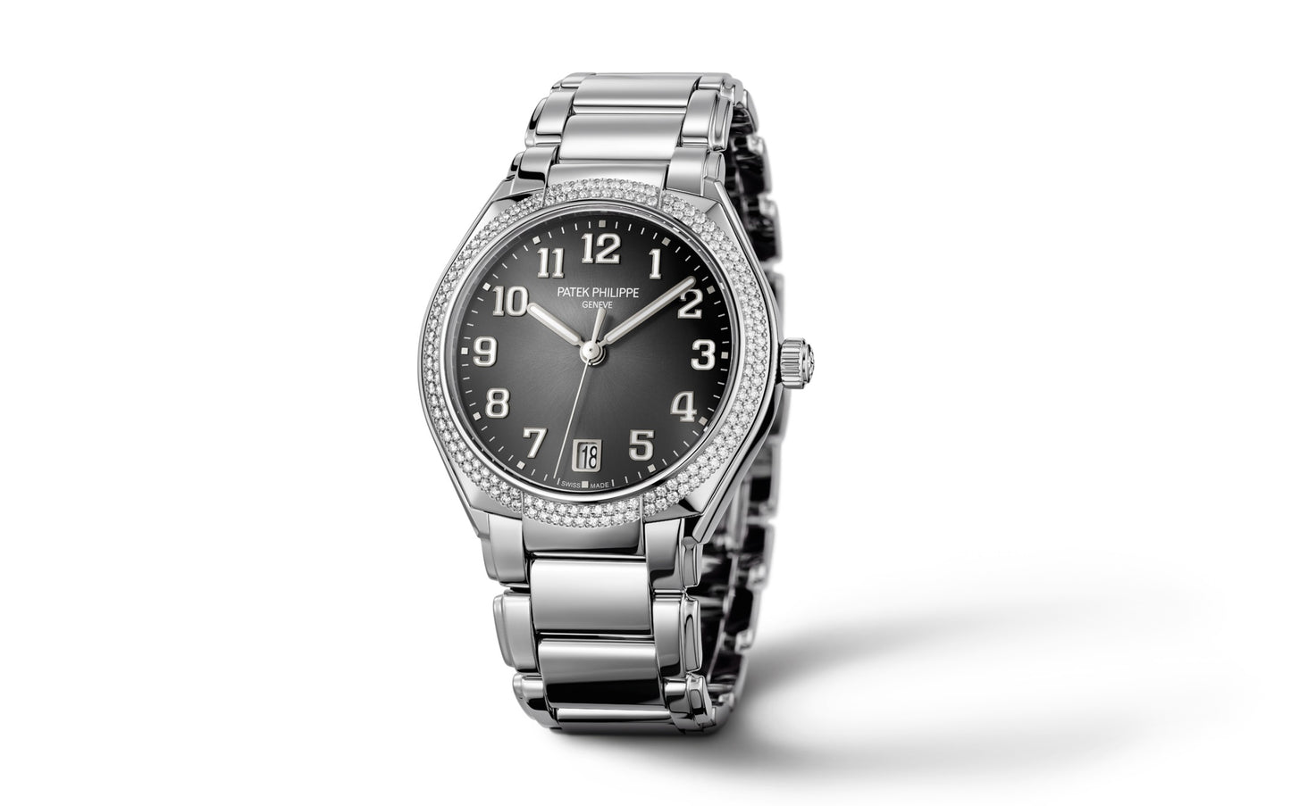 Patek Philippe Twenty~4 Automatic, Stainless Steel with 160 diamonds ~0,77ct, 36mm, Ref# 7300/1200A-010, main view