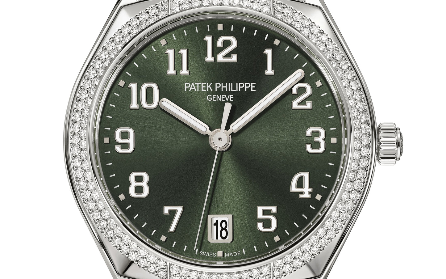 Patek Philippe Twenty~4 Automatic, Stainless Steel with 160 diamonds ~0,77ct, 36mm, Ref# 7300/1200A-011, Dial