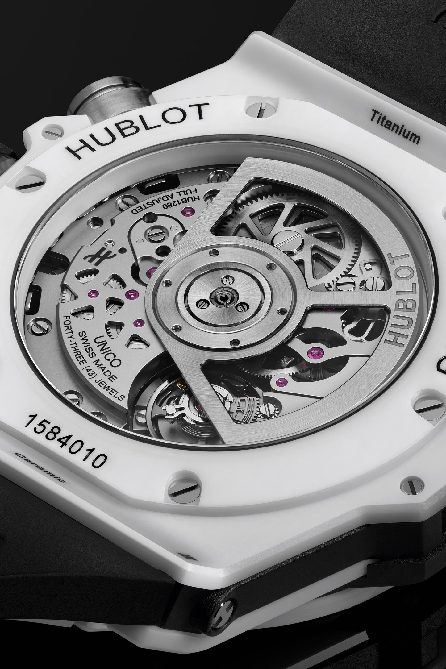 Back Hublot Big Bang UNICO WHITE CERAMIC Ref# 421.HX.1170.RX