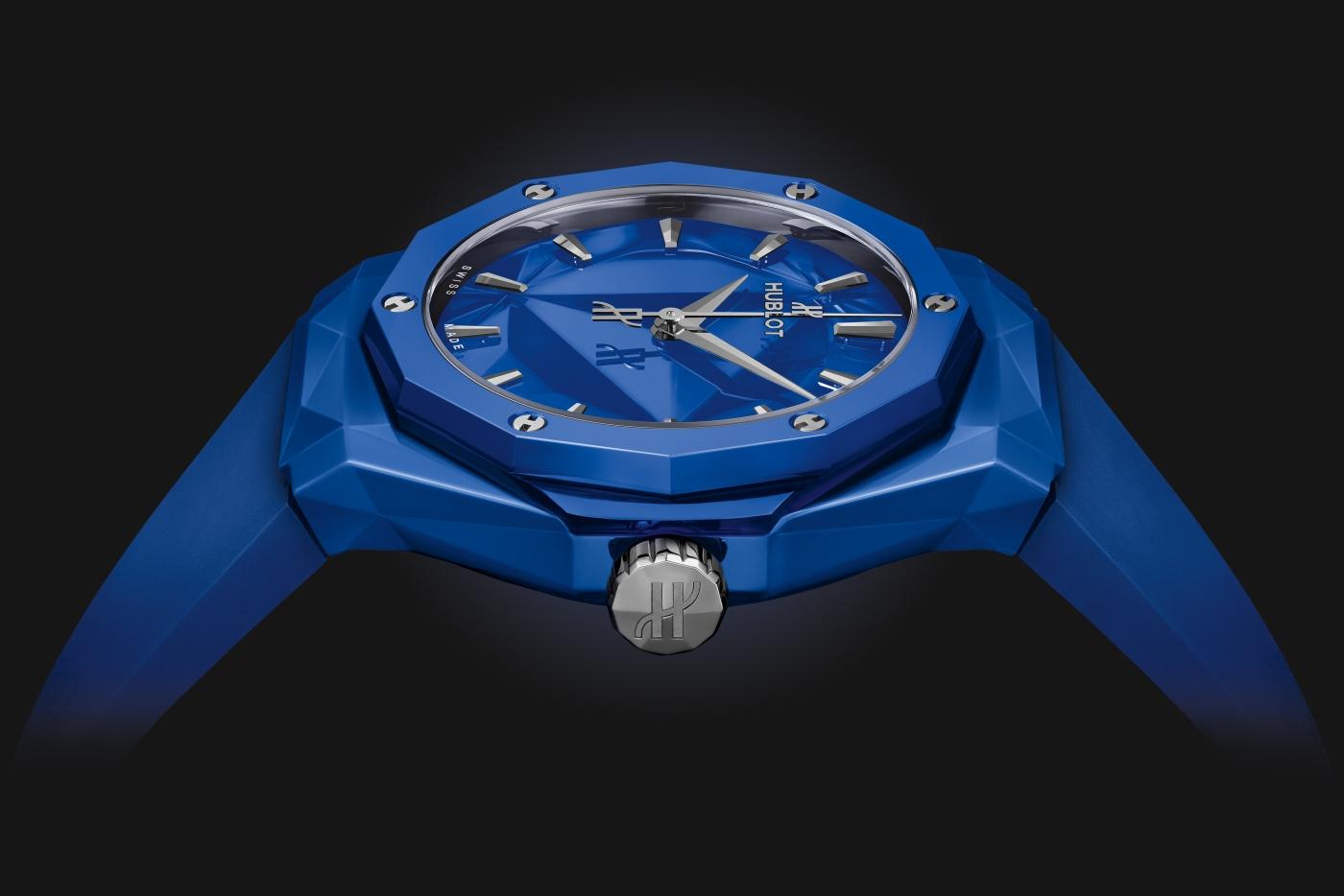 Side Hublot Classic Fusion Orlinski Blue Ceramic Ref# 550.ES.5100.RX.ORL21
