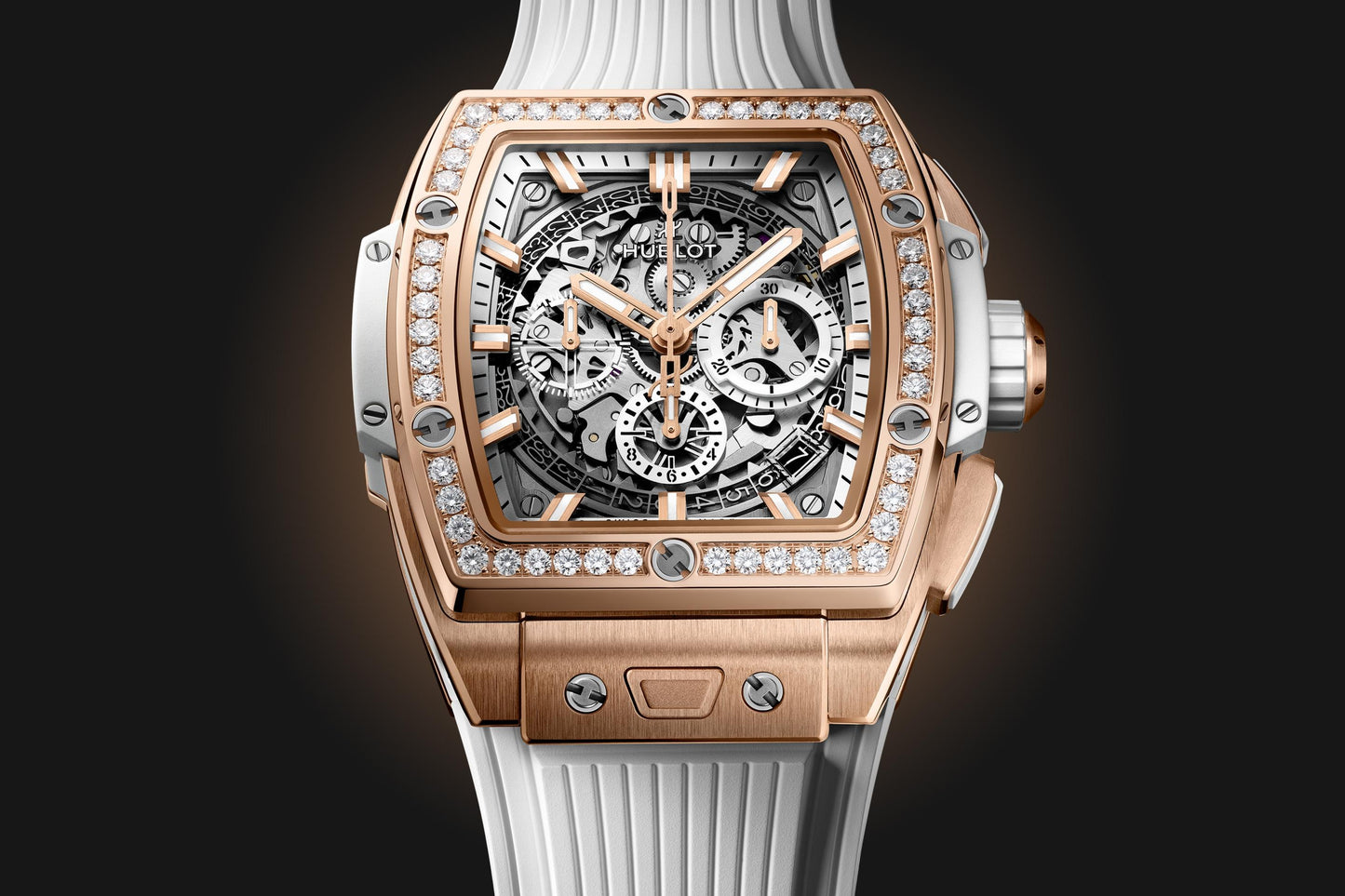 Dial Hublot Spirit of Big Bang KING GOLD WHITE DIAMONDS Ref# 642.OE.2010.RW.1204