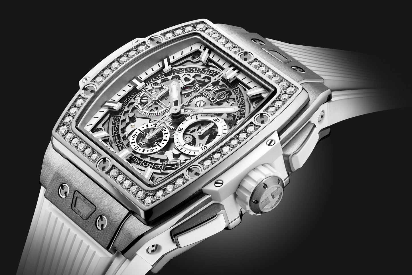 Side Hublot Spirit of Big Bang TITANIUM WHITE DIAMONDS Ref# 642.NE.2010.RW.1204