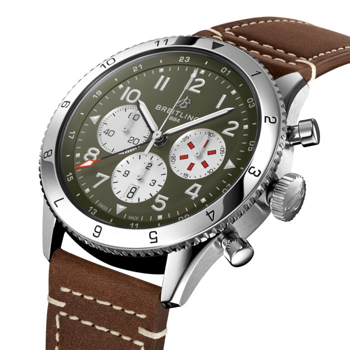 Dial Breitling Super AVI B04 Chronograph GMT 46 Curtiss Warhawk Ref# AB04452A1L1X1