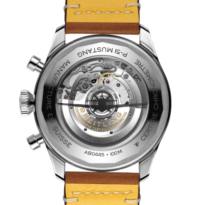Back Breitling Super AVI B04 Chronograph GMT 46 P-51 MUSTANG Ref# AB04453A1B1X1