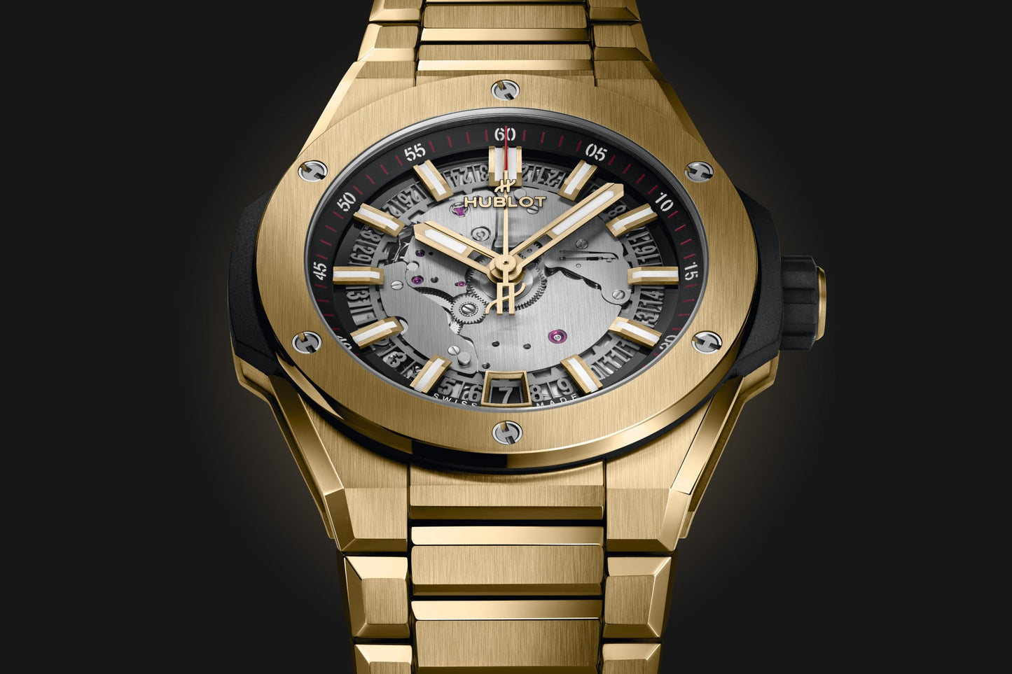Dial Hublot Big Bang INTEGRATED TIME ONLY YELLOW GOLD Ref# 456.VX.0130.VX