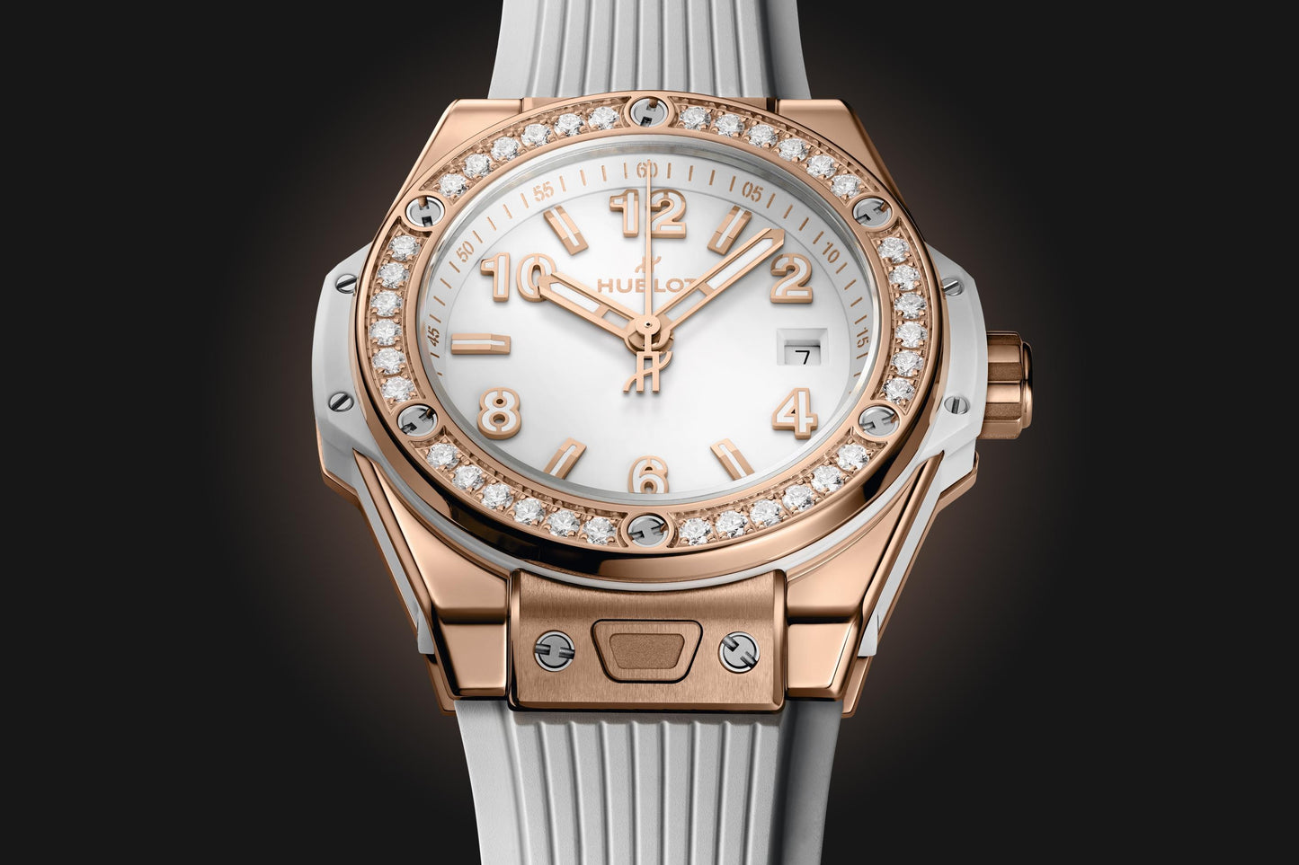 Dial Hublot Big Bang ONE CLICK KING GOLD WHITE DIAMONDS Ref# 485.OE.2080.RW.1204