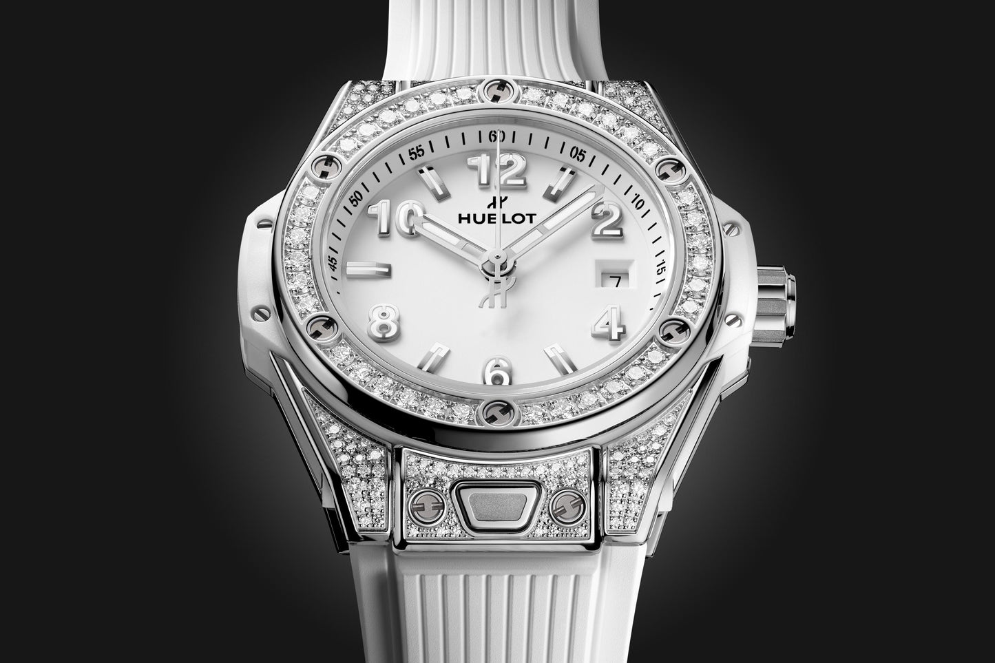 Dial Hublot Big Bang ONE CLICK STEEL WHITE PAVÉ Ref# 485.SE.2010.RW.1604