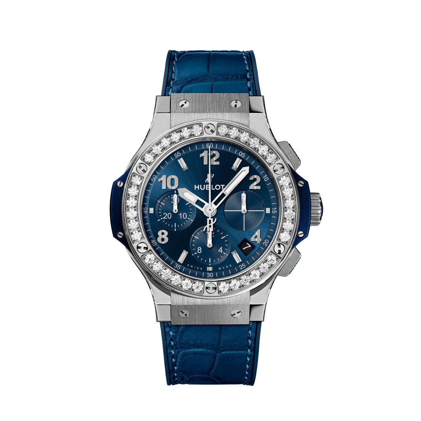 時計 Hublot Big Bang Hublot Big Bang Steel Blue Diamonds 41 341.SX.7170.LR.1204 Box