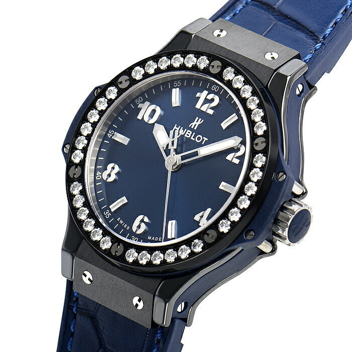 Hublot, Big Bang, Big Bang Ceramic Blue Diamonds 38mm, 361.CM.7170.LR.1204, Bezel
