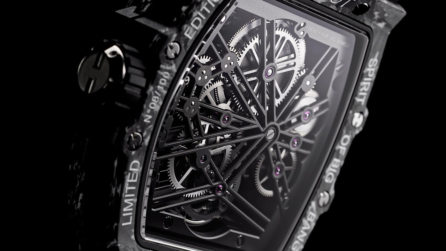 Back Hublot Spirit of Big Bang TOURBILLON CARBON WHITE Ref# 645.QW.2012.RW