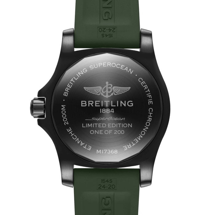 Back Breitling Superocean Automatic 46 Black Steel DLC-Coated Stainless Steel Ref# M173681A1L1S1