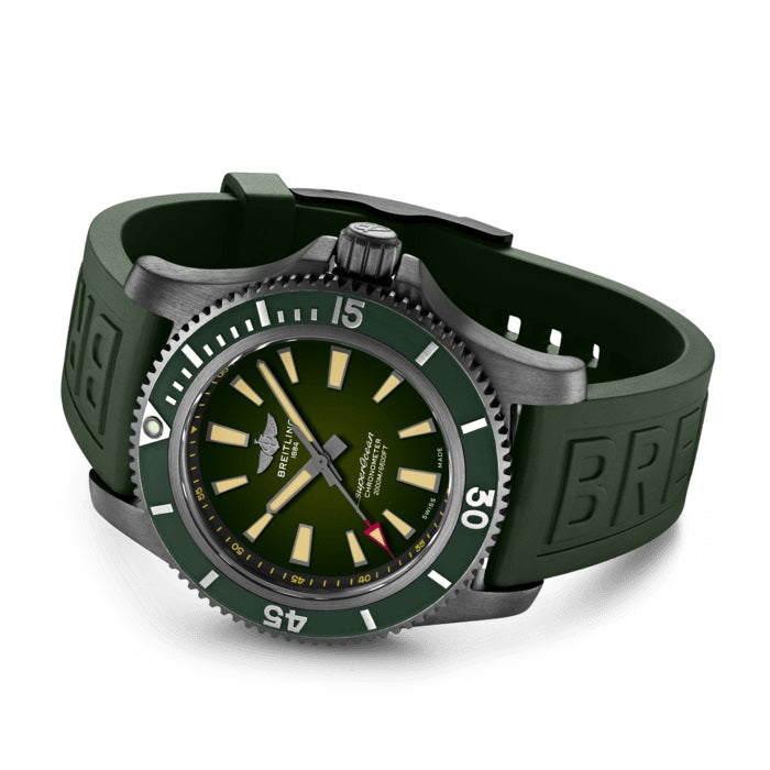 Side Breitling Superocean Automatic 46 Black Steel DLC-Coated Stainless Steel Ref# M173681A1L1S1