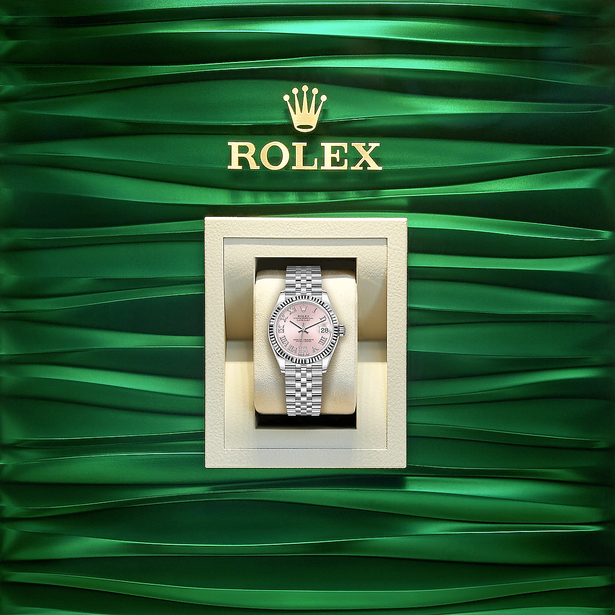 Rolex Datejust 31, Oystersteel and 18k White Gold, Ref# 278274-0024, Watch in box