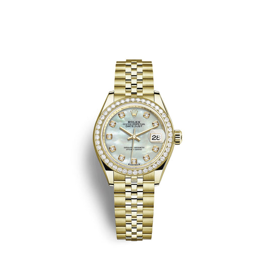 Rolex Lady-Datejust 28, 18kt Yellow Gold and diamonds, Ref# 279138RBR-0016