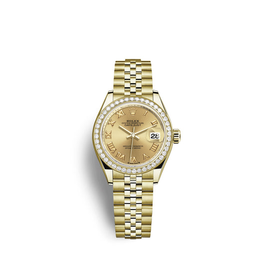 Rolex Lady-Datejust 28, 18kt Yellow Gold and diamonds, Ref# 279138RBR-0022