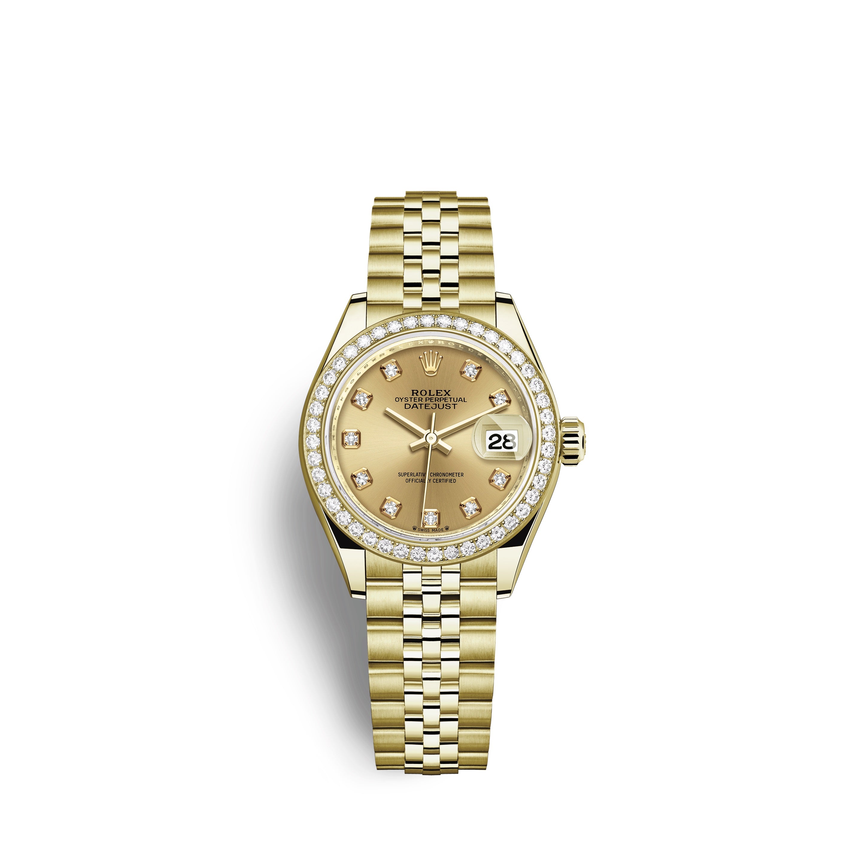 rolex oyster perpetual datejust 18k gold diamond