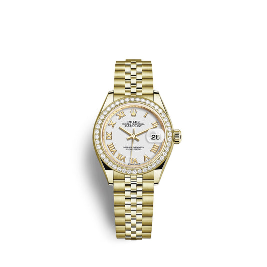 Rolex Lady-Datejust 28, 18kt Yellow Gold and diamonds, Ref# 279138RBR-0032