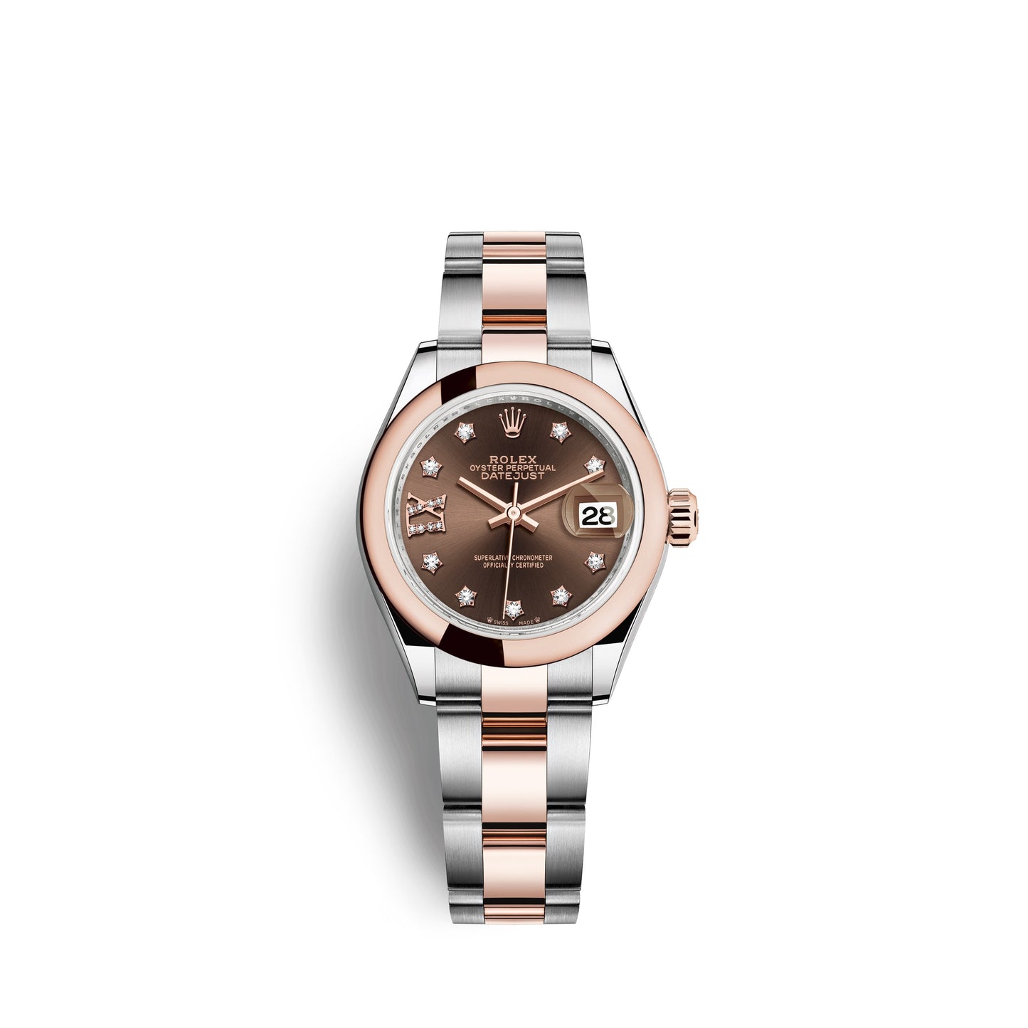 Rolex Lady-Datejust 28, Oystersteel and 18k Everose Gold, Ref# 279161-0004