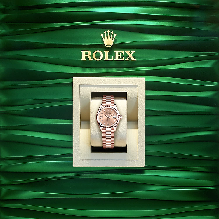 Rolex Lady-Datejust 28, 18k Everose Gold, Ref# 279175-0029, Watch in box