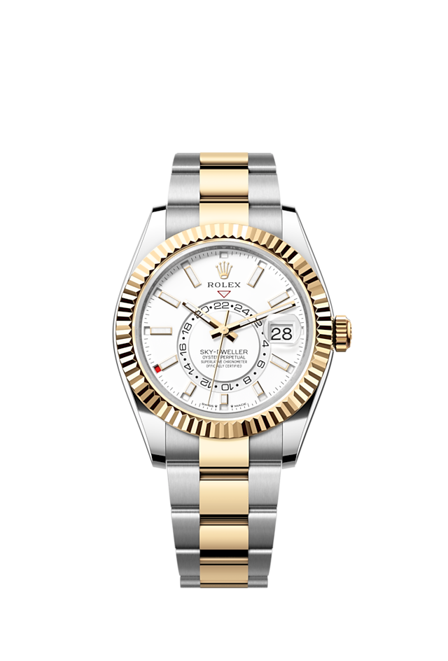 Rolex sky dweller yellow gold deals