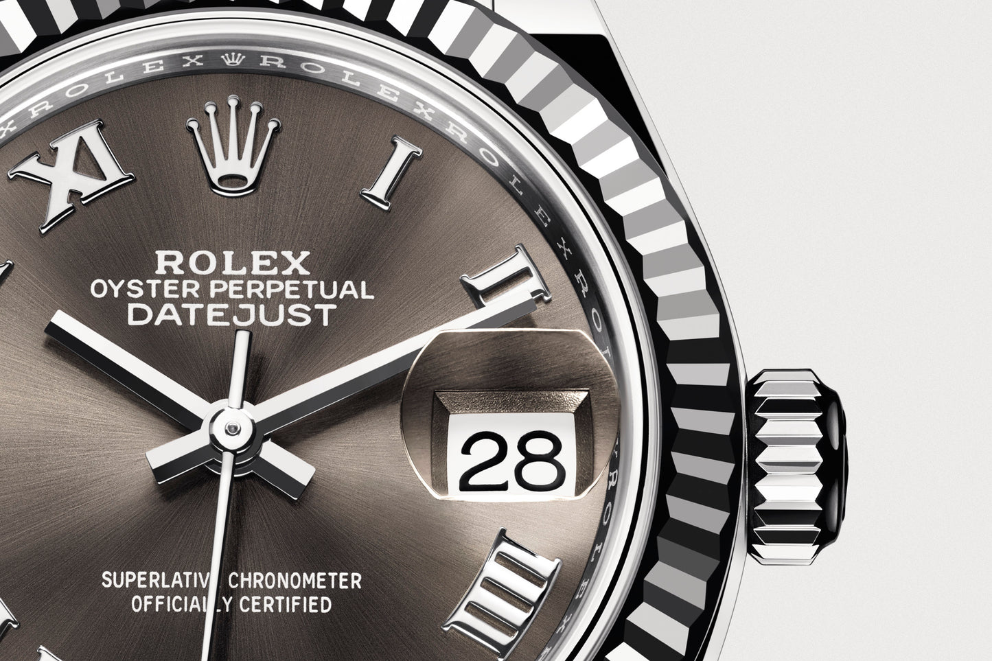 Rolex Lady-Datejust 28, Oystersteel and 18k White Gold, Ref# 279174-0013, Date