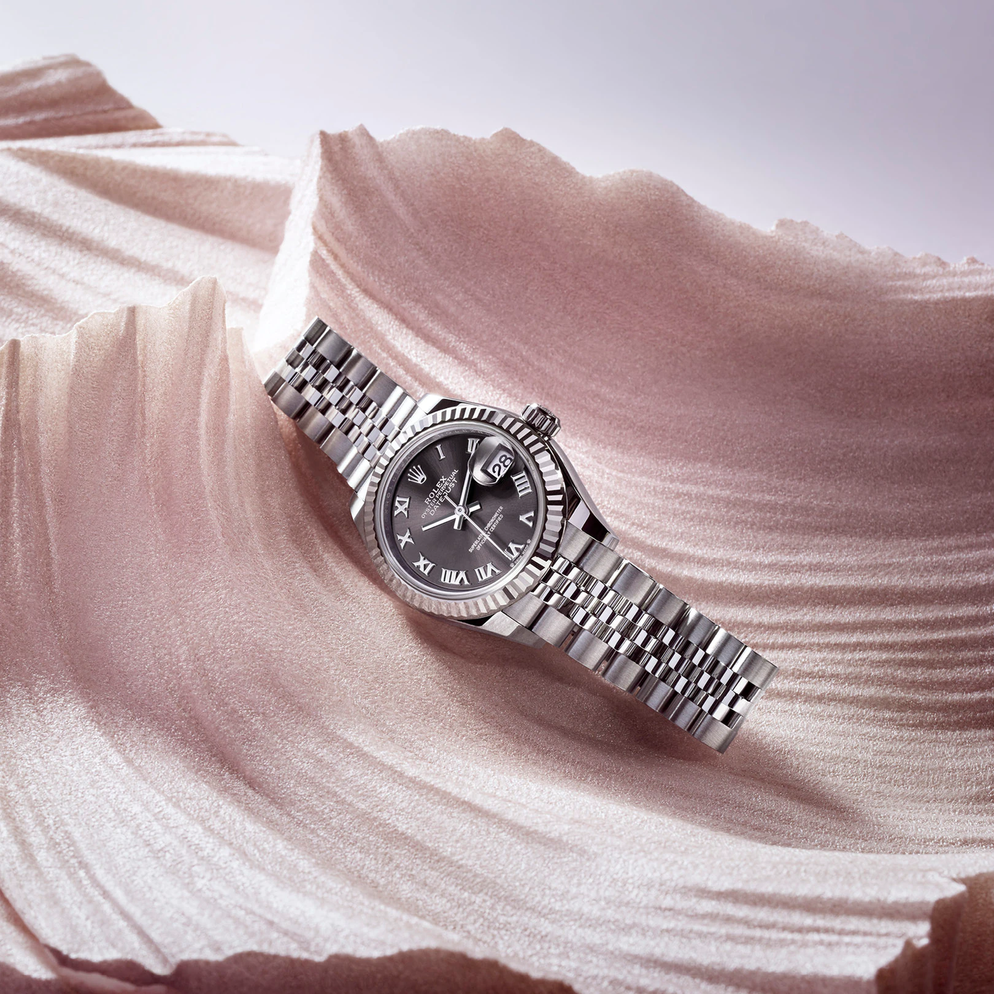 Rolex Lady-Datejust 28, Oystersteel and 18k White Gold, Ref# 279174-0013, Main view