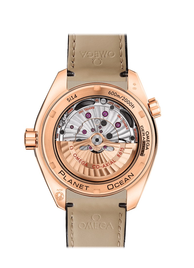 Back Omega Seamaster PLANET OCEAN 600M CO‑AXIAL MASTER CHRONOMETER GMT Ref# 232.63.44.22.01.001