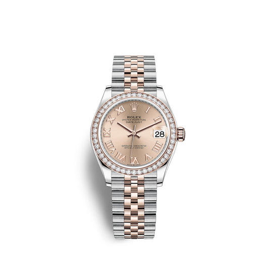 Rolex Datejust 31, Oystersteel, 18kt Everose Gold and diamonds, Ref# 278381RBR-0002