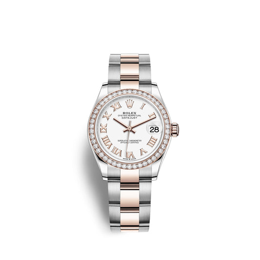 Rolex Datejust 31, Oystersteel, 18kt Everose Gold and diamonds, Ref# 278381RBR-0003