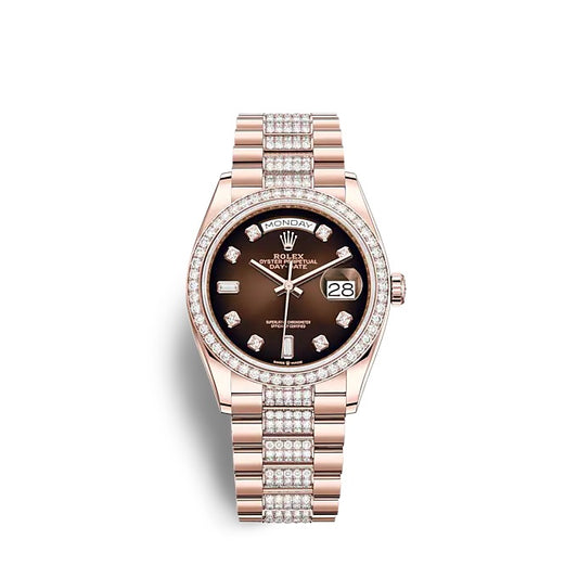 Rolex Day-Date 36 Everose gold Ref# 128345RBR-0041